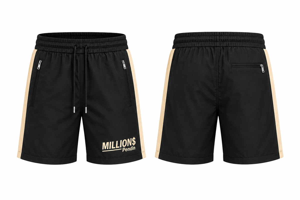 M$P Shorts 001 – Black/Cream