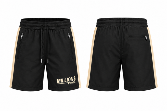 M$P Shorts 001 – Black/Cream